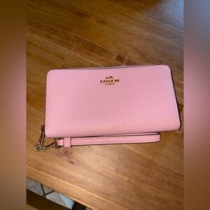 Coach Pink Wristlet Clutch